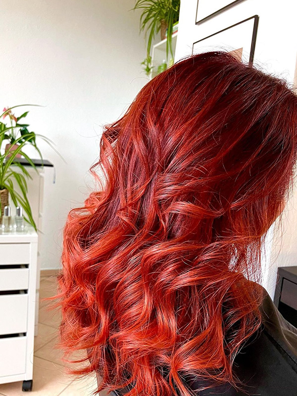 Haare Locken Rot